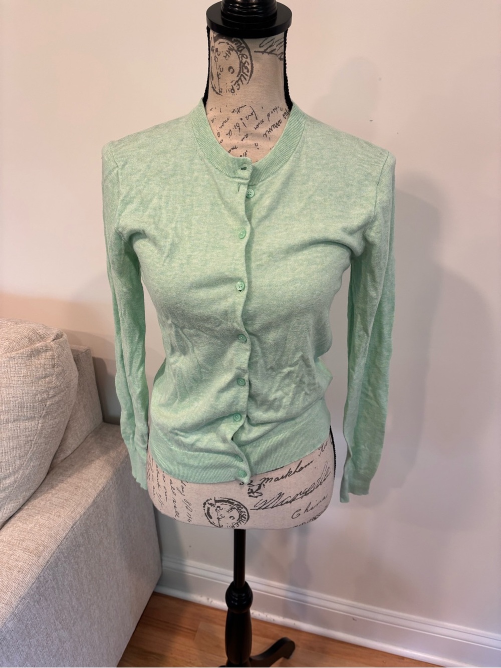 J.Crew Jackie Cardigan in mint green size small